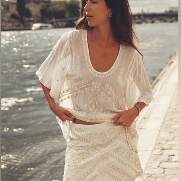 Zara Dresses & Skirts - NWT ZARA Embroidered Ecru Matching Set